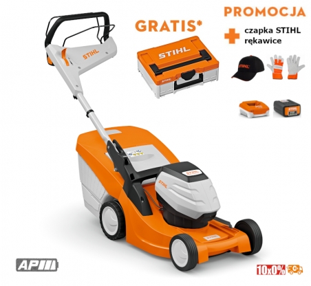 Stihl RMA 443 PV Kosiarka akumulatorowa (AP-system). Zestaw z akumulatorem AP 200 i ładowarką AL 301