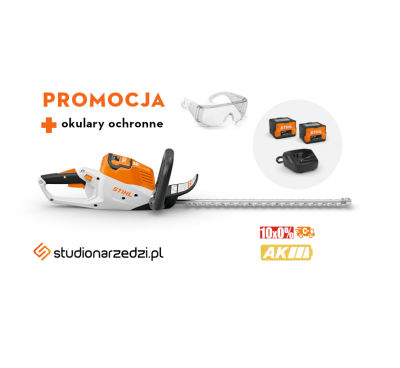 Stihl HSA 50 Akumulatorowe nożyce do żywopłotów z dwoma akumulatorami AK 10 i ładowarką AL 101, 50cm.