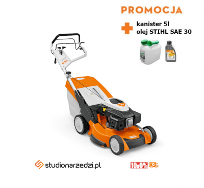 Stihl RM 655 VS, Kosiarka spalinowa ze sprzęgłem i hamulcem noża.