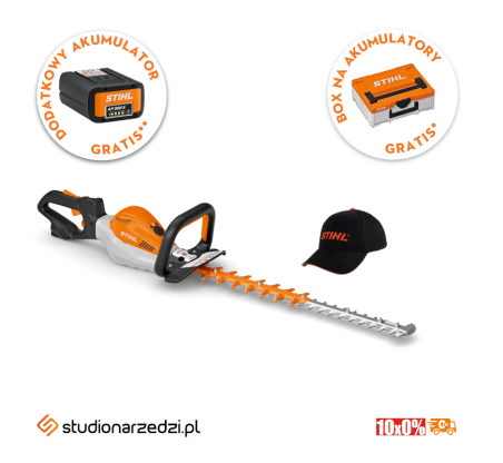 Stihl HSA 130 T- akumulatorowe nożyce do żywopłotu bez akumulatora i ładowarki.