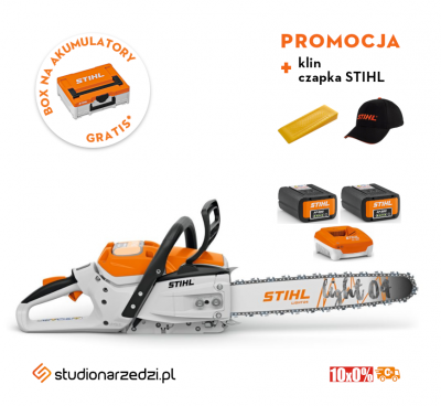 Stihl MSA 300 C-O Pilarka akumulatorowa z 2x AP500 S i AL 501 Najmocniejszy zestaw na rynku