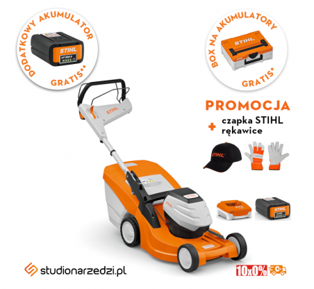 Stihl RMA 448 PV Kosiarka akumulatorowa (AP-system). Zestaw z akumulatorem AP 300 i ładowarką AL 301