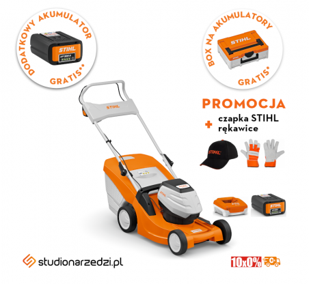 Stihl RMA 443 Kosiarka akumulatorowa (AP-system). Zestaw z akumulatorem AP 200 i ładowarką AL 301