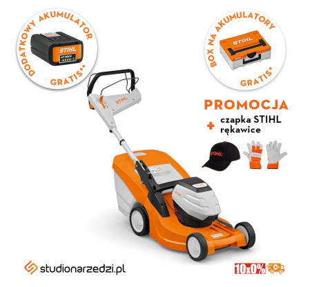 Stihl RMA 448 PV Kosiarka akumulatorowa (AP-system). Zestaw z akumulatorem AP 300S i ładowarką AL 301