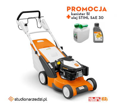 Stihl RM 545 VE, Kosiarka spalinowa z napędem Vario i rozrusznikiem elektrycznym.