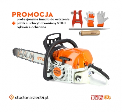 Stihl MS 311 Pilarka spalinowa, moc 3,1 kW / 4,2 KM, silnik 2-MIX, z pompą olejową o regulowanej wydajności, 40CM