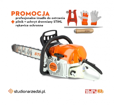 Stihl MS 391 Pilarka spalinowa, moc 3,3 kW / 4,5 KM silnik 2-MIX, pompa olejowa z regulacją wydajności, 40CM