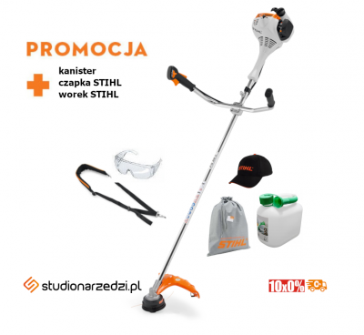 Stihl FS 55 Kosa spalinowa o mocy 1,0 KM i wadze 4,9 kg, z silnikiem 2-MIX oraz uchwytem oburęcznym. GRATISY!!!