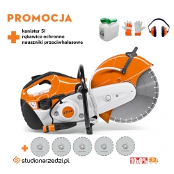 Stihl TS 420 Przecinarka spalinowa do betonu, lekka przecinarka o mocy 4,4 KM w zestawie 5 tarcz D-B10