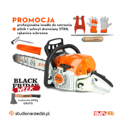 Stihl MS 391 Pilarka spalinowa, moc 3,3 kW / 4,5 KM silnik 2-MIX, pompa olejowa z regulacją wydajności, 40CM