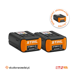 STIHL AP 500 S x 2 - Bardzo pojemne i wydajne akumulatory systemu AP. TRZECI AKUMULATOR GRATIS!!