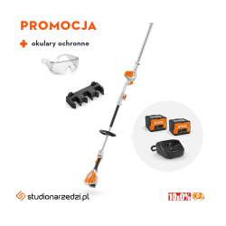 Stihl HLA 56 Akumulatorowe nożyce do żywopłotów, zestaw z  dwoma akumulatorami AK 20 i ładowarką AL 101